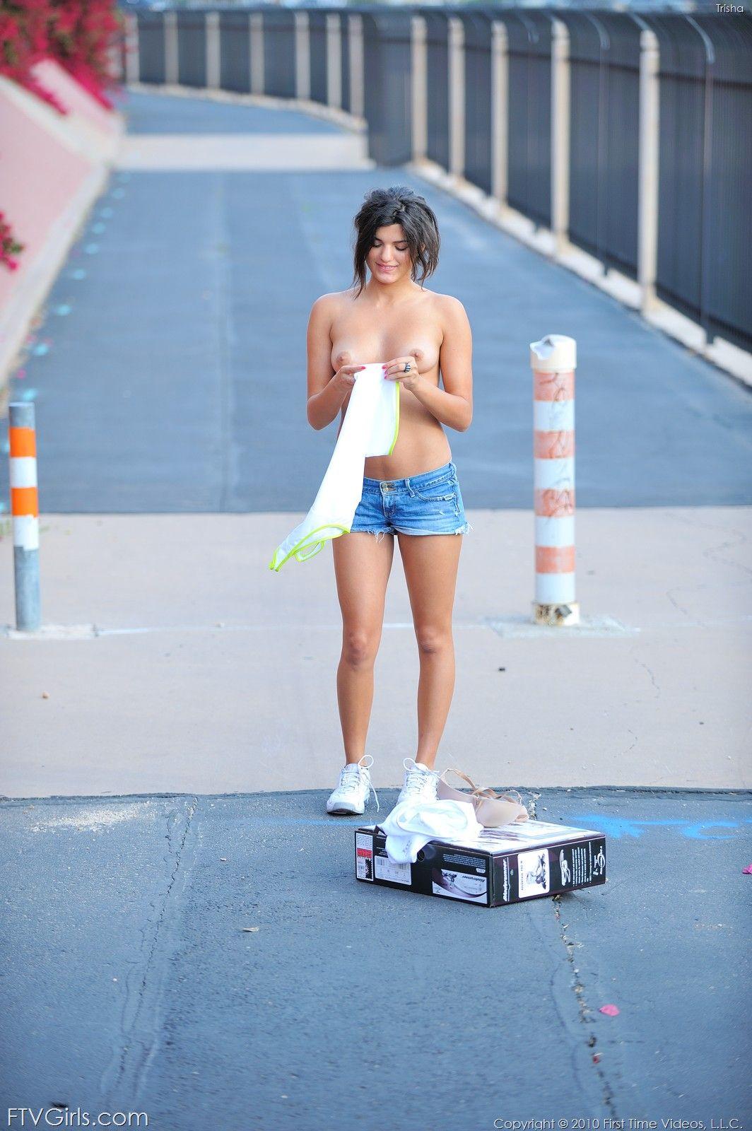 Pictures of Trisha rollerblading in the nude #60451596