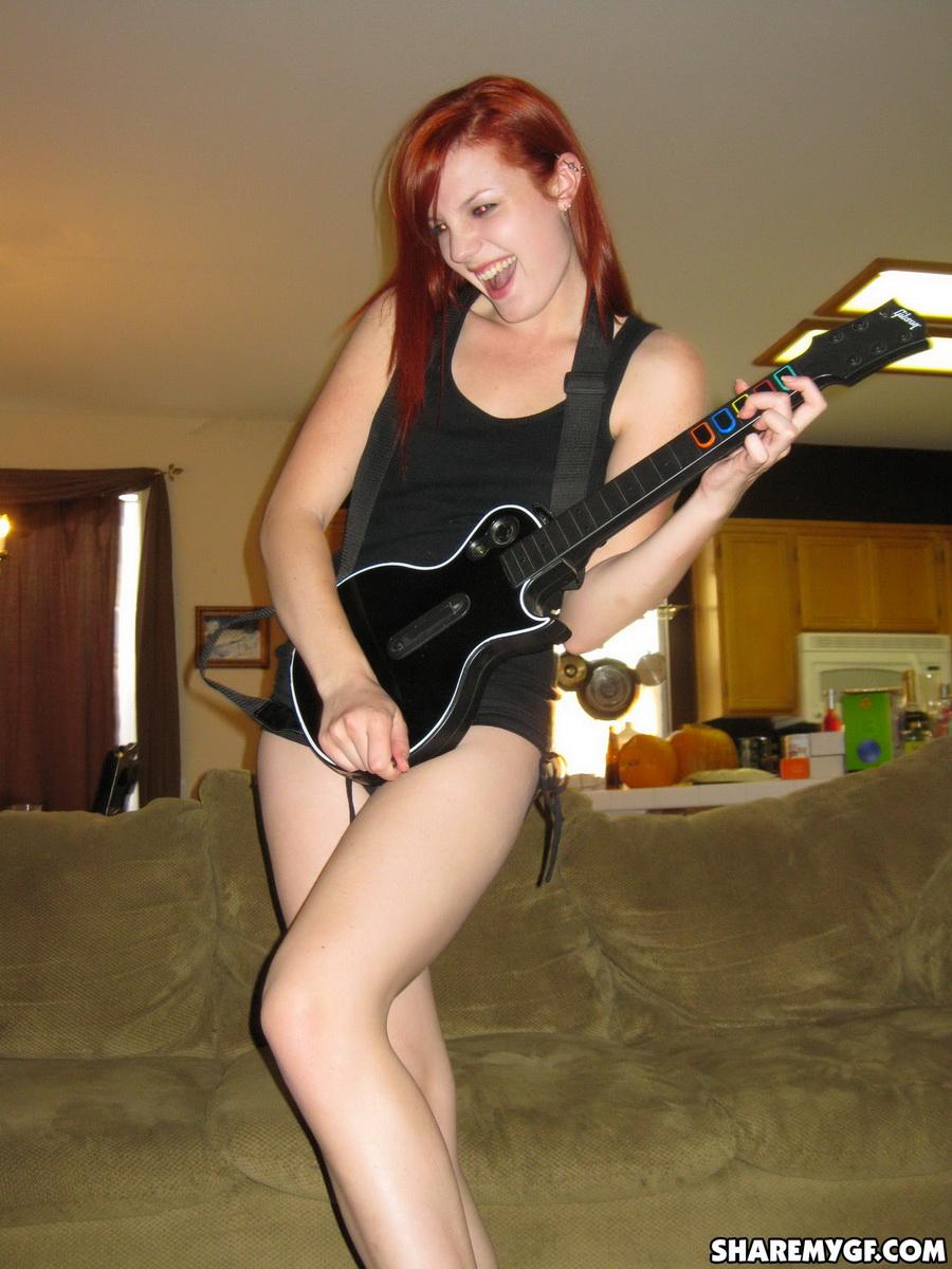 Hot redhead coed has some fun around the house #60794624