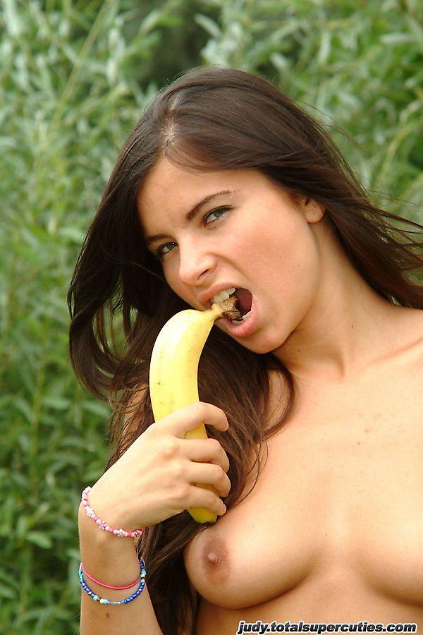 Pictures of teen slut Judy eating a banana with no clothes on #55752323