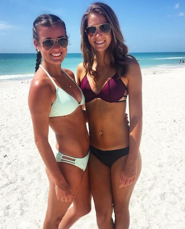 Hot girls posing for the cam while in hot and skimpy bikinis #60655913