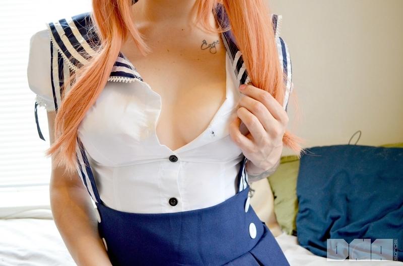 Alt hottie Riley Raii dresses up as a sexy sailor and gives you a striptease #59870360