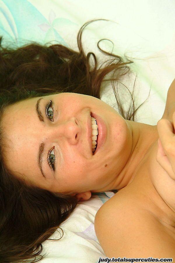 Pictures of teen hottie Judy spreading in bed #55748072