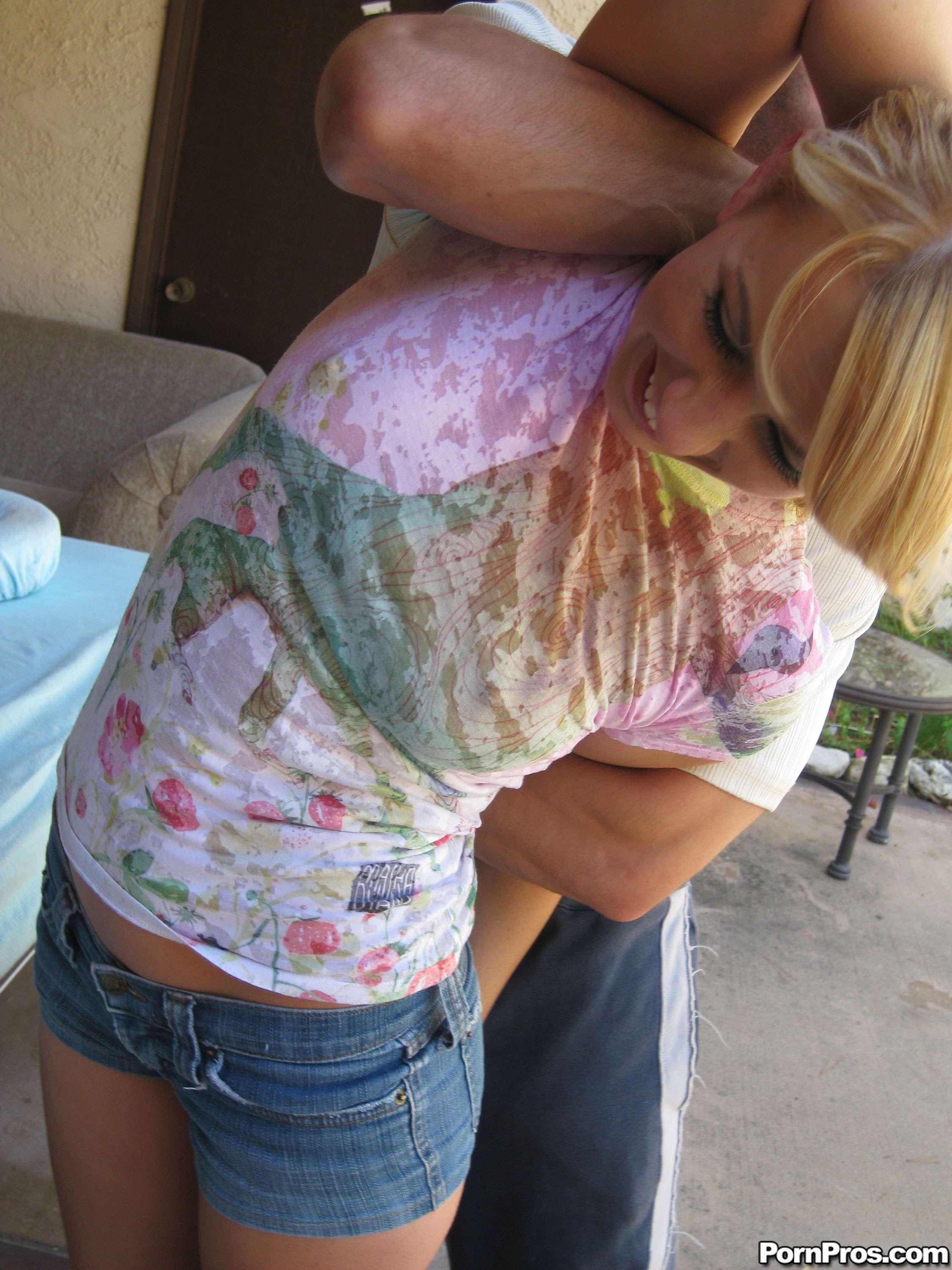 Masseuse rubs blonde teen Lexi Belle till she gets horny wet! #58889983