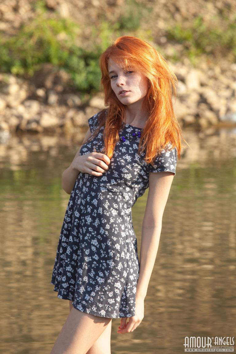 Redhead teen Lilu gives you her perfect pussy outside in Wildfires #60233979