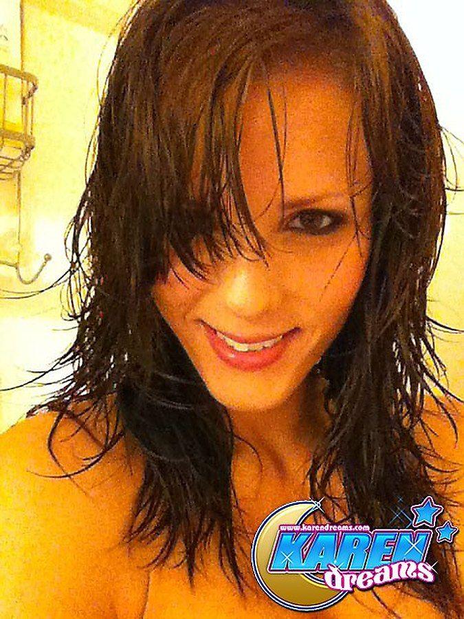 Pictures of teen cutie Karen Dreams getting all wet in the shower