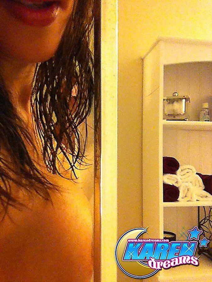 Pictures of teen cutie Karen Dreams getting all wet in the shower #57994912