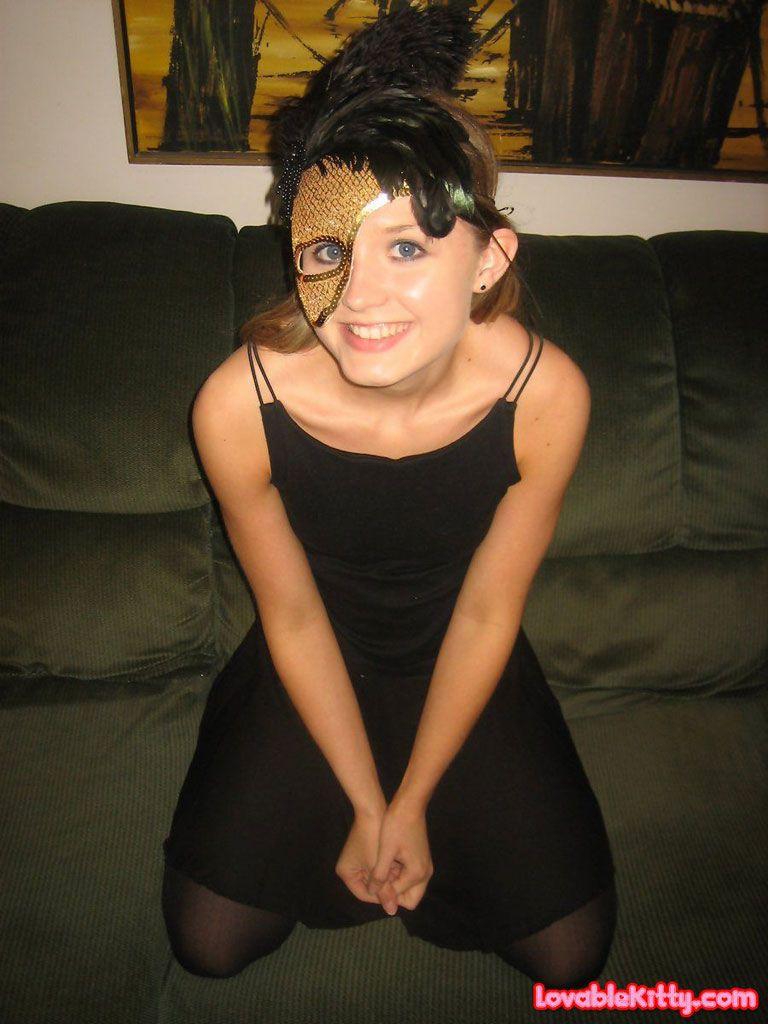 Pictures of teen girl Lovable Kitty wearing a sexy mask #58762630