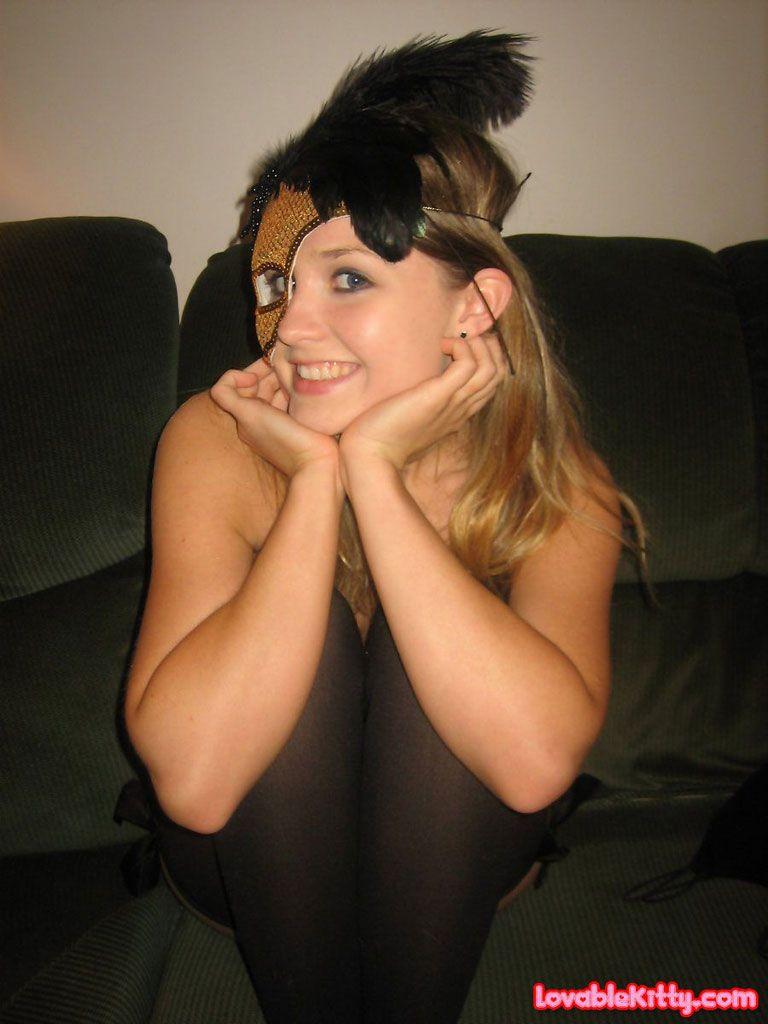 Pictures of teen girl Lovable Kitty wearing a sexy mask #58762822