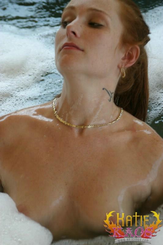 Pictures of teen Katie Kaos fingering her pussy in a hot tub #61805440