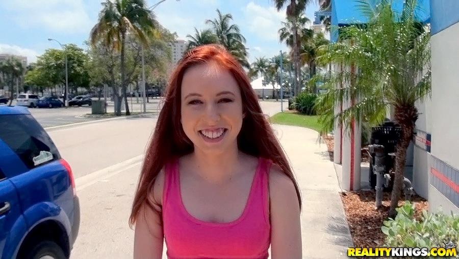 Redhead teen Sofie Carter gets picked up on the street and paid for sex #59982639