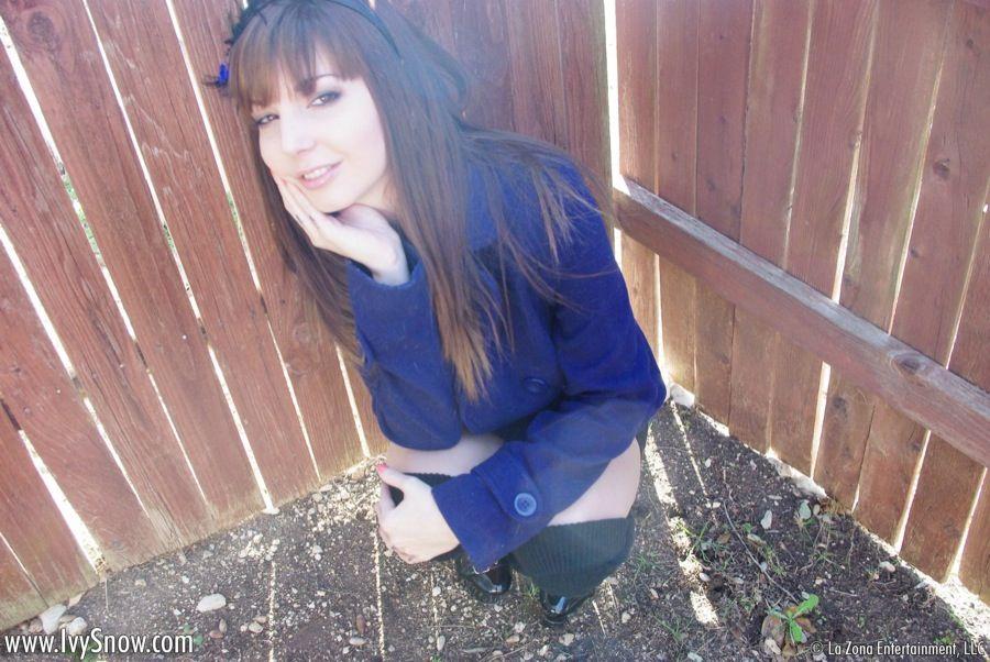 Pictures of Ivy Snow getting kinky in the back yard #55011793