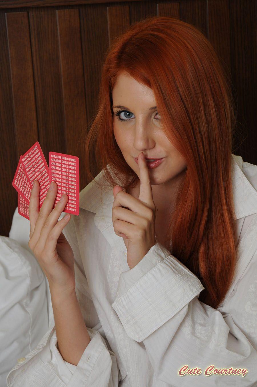 Pictures of Cute Courtney losing a game of strip poker #53899048