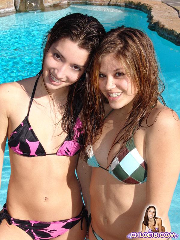 Teen Topanga and Chloe 18 invite you to join them for a hot shower #53780264