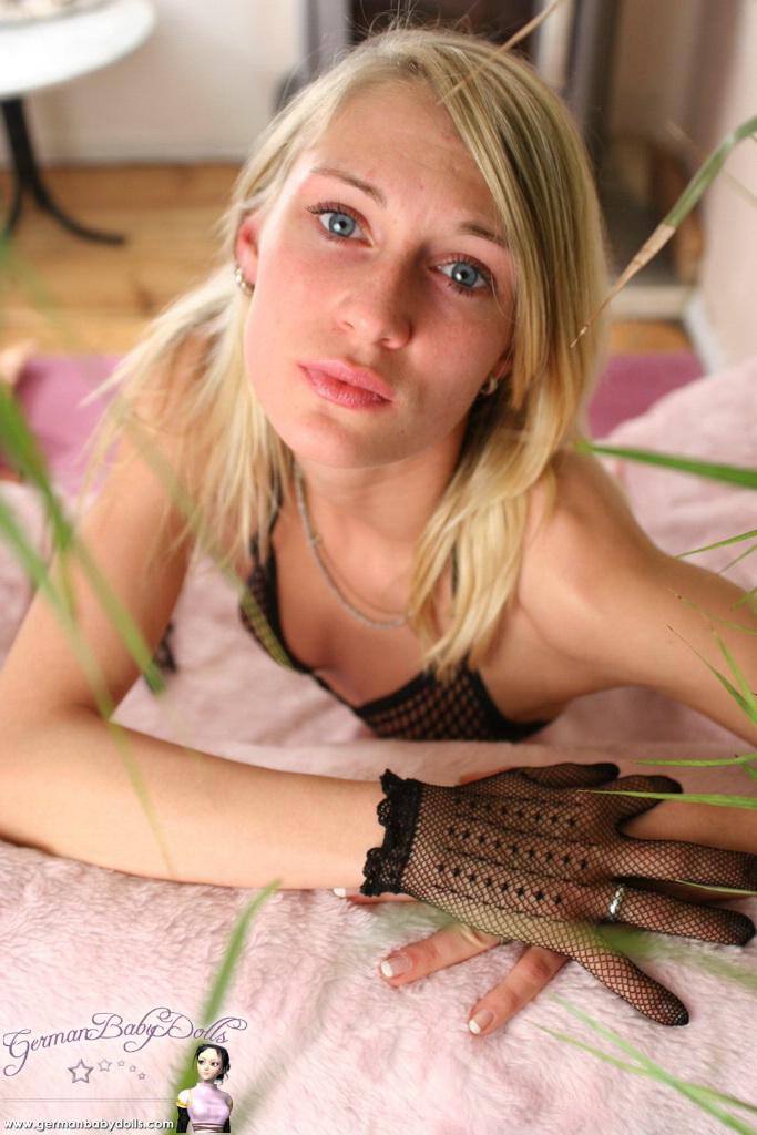 Pictures of blonde teen Jean in a sexy sheer bikini #54445051