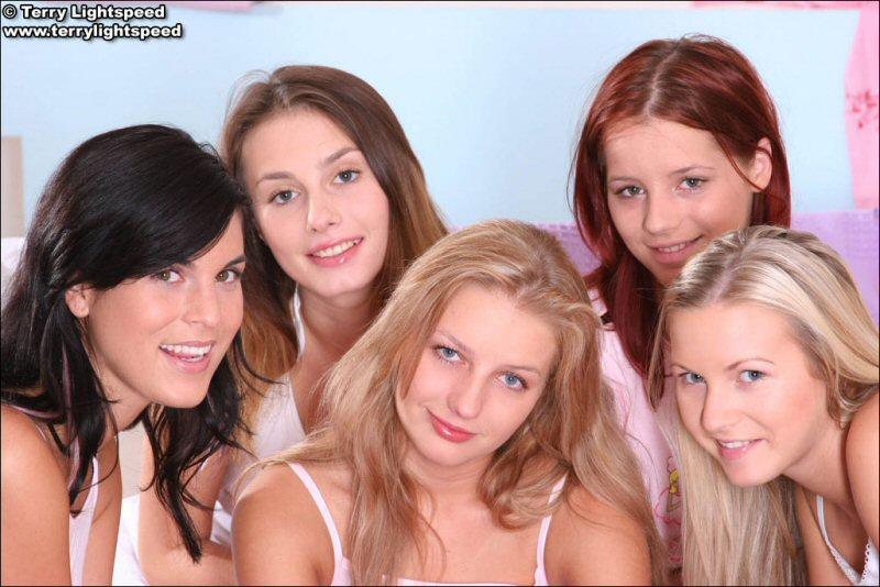Terry with four other hot teen friends