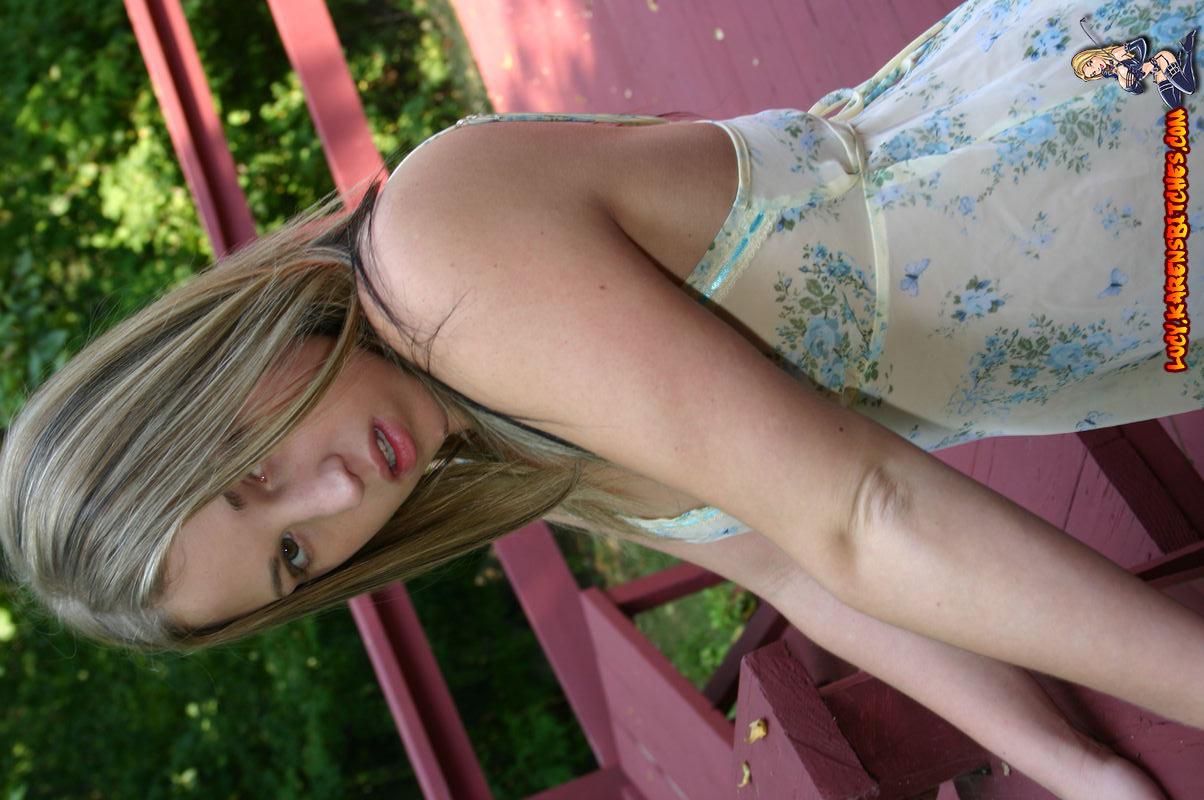 Pictures of a teen model in a pretty dress #60528527