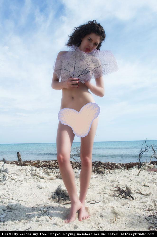 Brunette girl Blush Blushface gives an artistic tease in her bikini #53463491