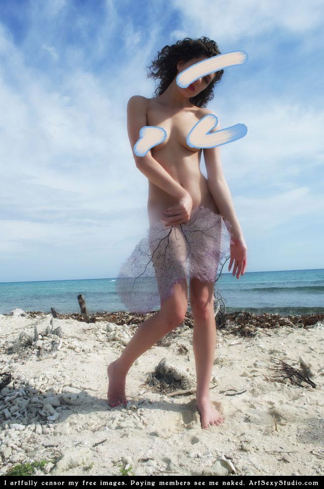 Brunette girl Blush Blushface gives an artistic tease in her bikini #53463564