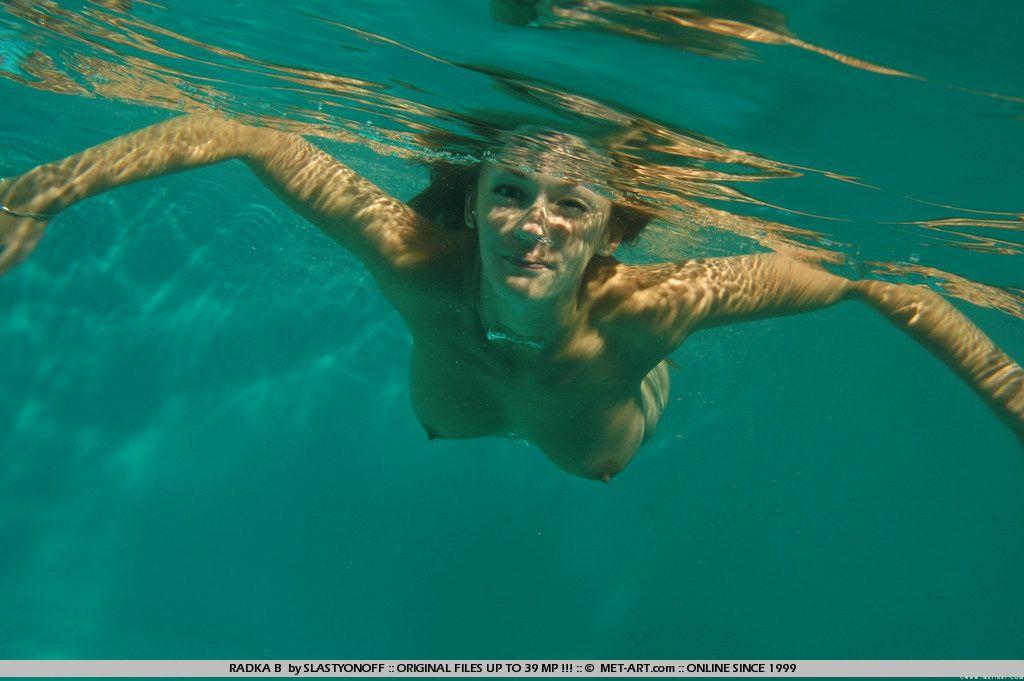 Pictures of teen model Radka B naked under water #59850726