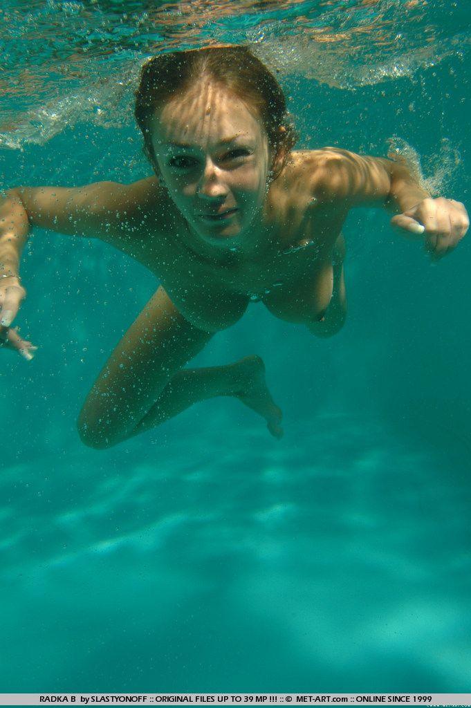 Pictures of teen model Radka B naked under water #59850740