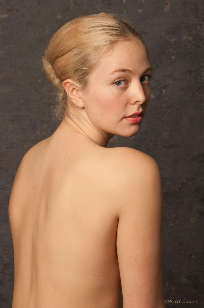 Blonde teen Mae poses artistically for a painting #59165814