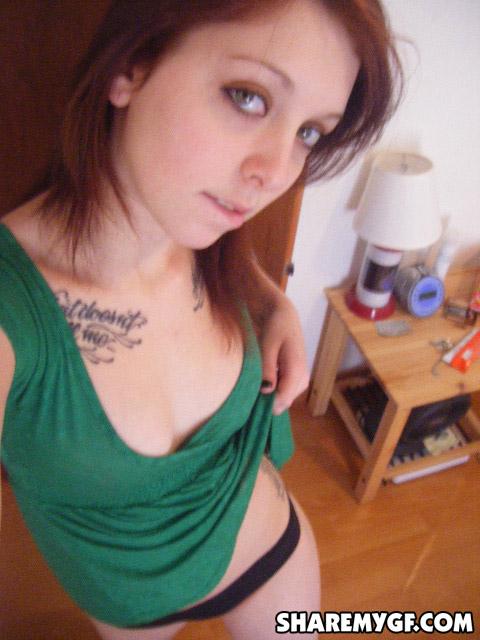 Brunette teen with tattoos takes some sexy pics of herself #60798454