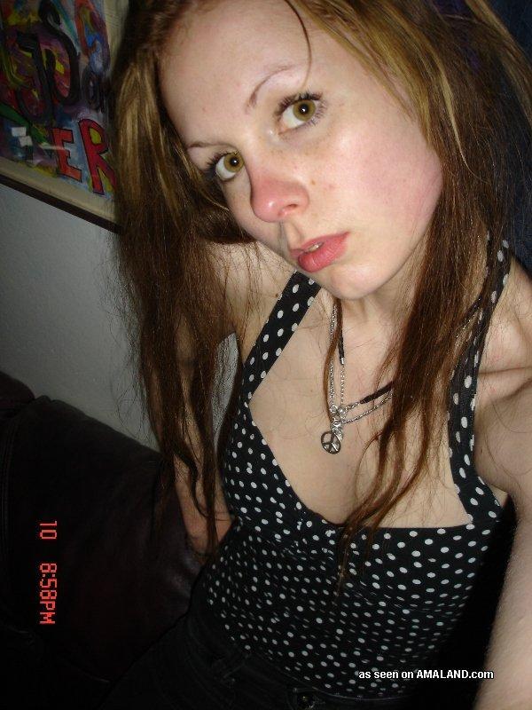 Compilation of two amateur emo babes' selfpics #60639646