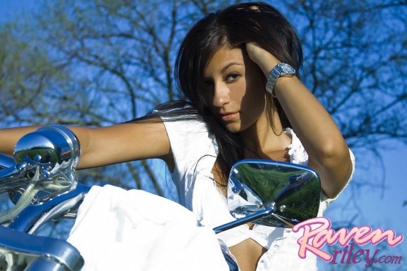 Raven Riley gets naked with her motorcycle #59857726