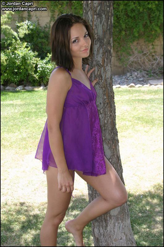 Pictures of Jordan Capri in a purple dress #55610348