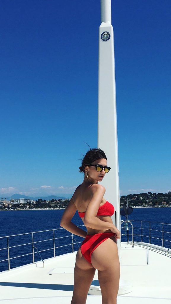 Emily Ratajkowski Looks Luxurious In Red #79646558