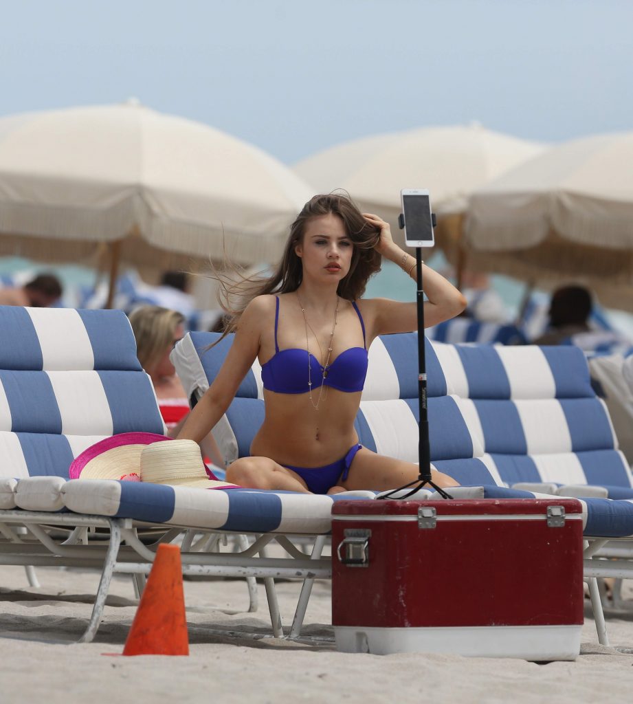 Xenia Tchoumitcheva Looks Tasty In Blue Bikini #79604105