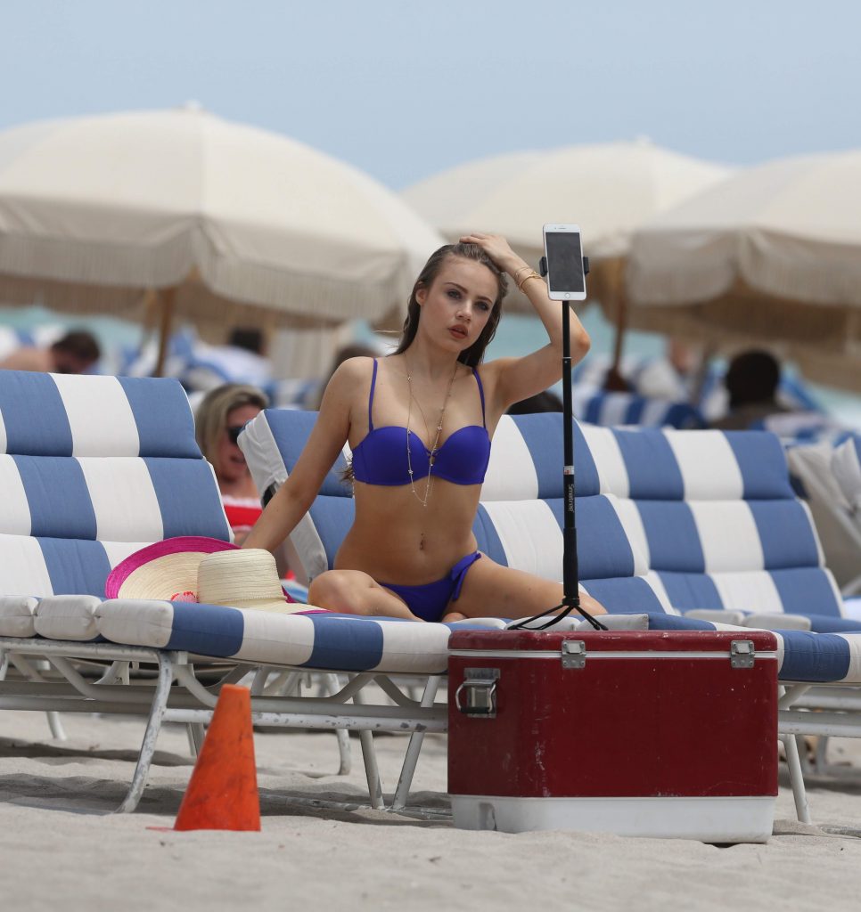 Xenia Tchoumitcheva Looks Tasty In Blue Bikini #79604115