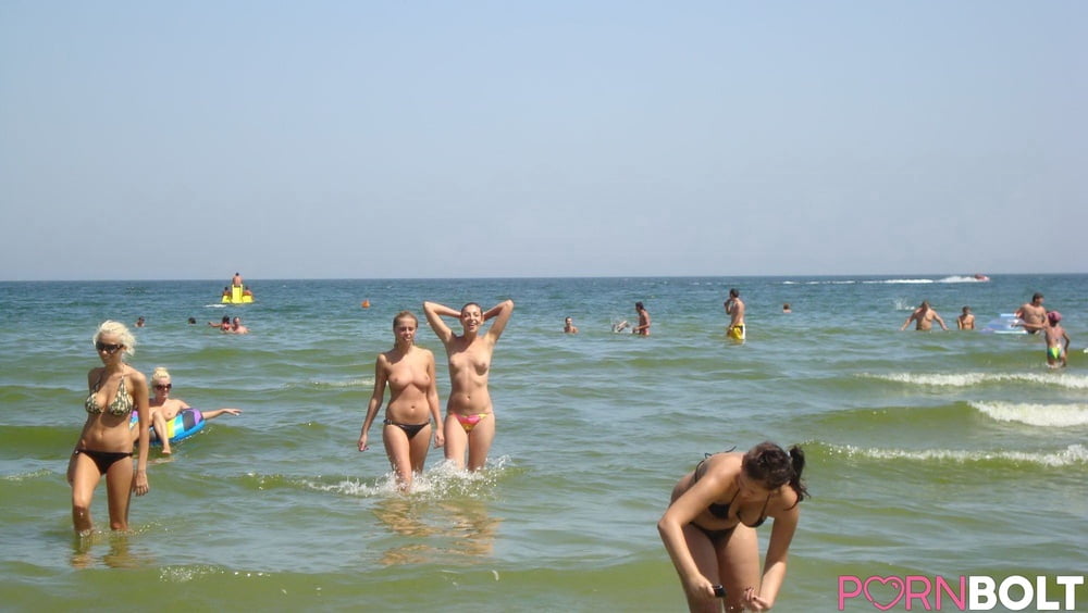 Sexy Topless Beach Teens #79656420