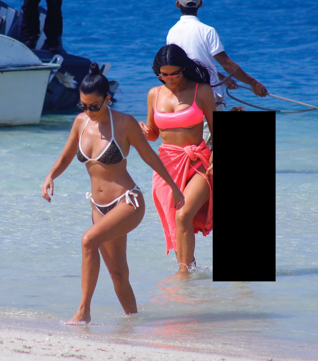 Kim Kardashian and Kourtney Kardashian Bikini #79626554